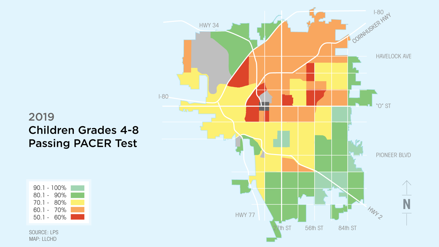 Youth Fitness Map for Lincoln